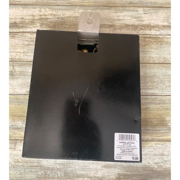 Target Gilded Noel Holiday Garland 9 Ft Gold Bronze Glitter Beaded Christmas Dec - Picture 3 of 6